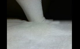 Lady Poops on a White Sheet