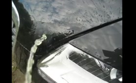 Slut Pisses All Over Audi, Leaves a Nasty Piss Dump