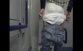 Lady Poops in Airplane Toilet
