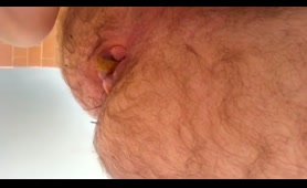 Hottie Dumps a Load with Finger in Ass