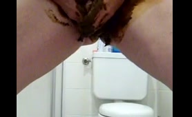 Woman Smears and Eats Shit