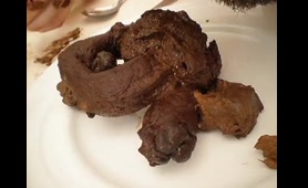 Guy gets a taste of hot Shit