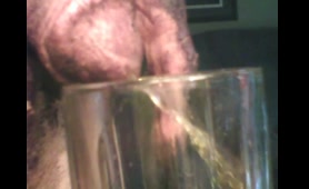 Old dude treats himself to a nasty poop drink