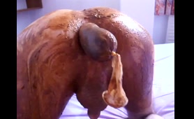 Woman Poops in Condom