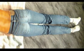 Man Shits in Tight Jeans