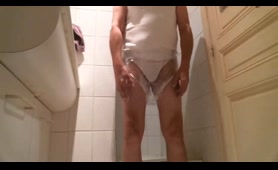 Lady Pisses in a Plastic Bag
