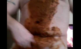 Lady Smears Shit on Webcam