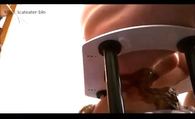 Slut Sucks His Dick After He Drops a Load of Shit