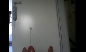 Busty Babe Plays and Pisses