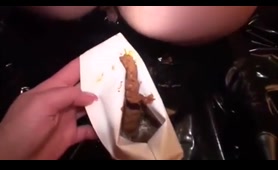 Slut makes a poop icing cake