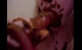 Blonde Babe Drops a Load of Chocolate Shit