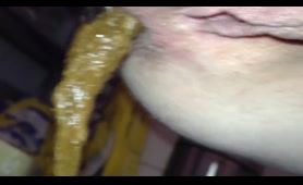 Lady Takes a Close Up Shit