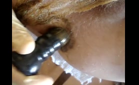 Guy Poops with a Dildo