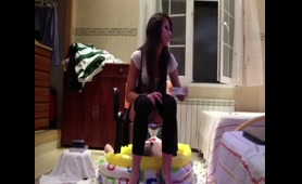 Slut Craps in Slave's Mouth