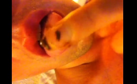 Lady Licks Shit Off Her Finger