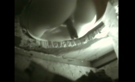 Curvy Babe Poops Out a Long Turd