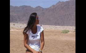 Amateur lady pisses in mouth and takes a desert dump