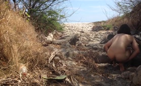 Shitting on the beach