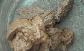 Morning dump on a glass plate