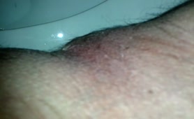 Creamy shit from hairy ass