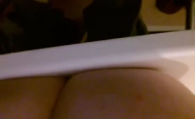 Fart on a plastic chair