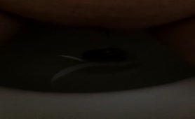 Chubby girl shitting a big one