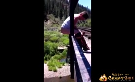 Guy Shits From Bridge