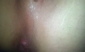 Mature man shitting in close up