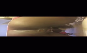 Ebony girl shitting