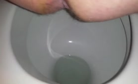 Letting out a big turd