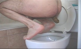 Big turd over the toilet